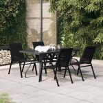 Hsf�ensemble � manger de jardin 5 pcs - design scandinave - table de jardin dext�rieur + 4 chaises - ...