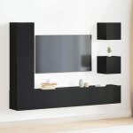 Hsf®ensemble de meubles tv 6 pcs - meuble de rangement tv / complet de vitrine chêne noir 160x30x30. ... Hsf®ensemble de meubles tv 6 pcs - meuble de rangement tv / complet de vitrine chêne noir 160x30x30. ...