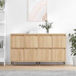 Hsf�meuble de s�jour contemporain - buffets 2 pcs - ch�ne sonoma - bois ding�nierie ckd84380