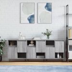 Hsfmeuble de sjour contemporain - buffets 3 pcs - sonoma gris - bois dingnierie ckd54842
