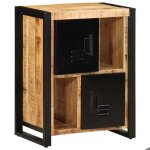 Hsf�meuble de s�jour contemporain - buffet 55x35x70cm - bois de manguier brut massif ckd59306