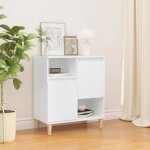 Hsf�meuble de s�jour contemporain - buffet blanc 60x35x70cm - bois ding�nierie ckd12771