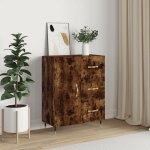 Hsf®meuble de séjour contemporain - buffet - chêne fumé - 695x34x90cm - bois dingénierie ckd48665 Hsf®meuble de séjour contemporain - buffet - chêne fumé - 695x34x90cm - bois dingénierie ckd48665