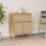 Hsf�meuble de s�jour contemporain - buffet - ch�ne sonoma - 60x35x70cm - bois ding�nierie ckd93909
