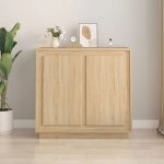 Hsf�meuble de s�jour contemporain - buffet - ch�ne sonoma - 80x34x75cm - bois ding�nierie ckd49078