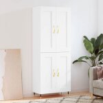 Hsfmeuble de sjour contemporain - buffet haut blanc 695x34x180cm - bois dingnierie ckd18571