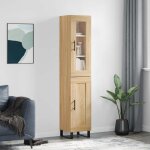 Hsf�meuble de s�jour contemporain - buffet haut - ch�ne sonoma - 345x34x180cm - bois ding�nierie ckd66414 ...