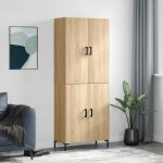 Hsf�meuble de s�jour contemporain - buffet haut - ch�ne sonoma - 695x34x180cm - bois ding�nierie ckd73026 ...