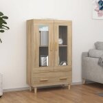 Hsf®meuble de séjour contemporain - buffet haut - chêne sonoma - 70x31x115cm - bois dingénierie ckd72574 ... Hsf®meuble de séjour contemporain - buffet haut - chêne sonoma - 70x31x115cm - bois dingénierie ckd72574 ...