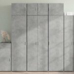 Hsf�meuble de s�jour contemporain - buffet haut - gris b�ton - 70x425x185cm - bois ding�nierie ckd13266 ...