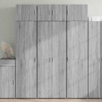 Hsf�meuble de s�jour contemporain - buffet haut - sonoma gris - 70x425x185cm - bois ding�nierie ckd78352 ...