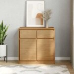 Hsf®meuble de séjour contemporain - buffet sauda chêne 80x43x755cm - bois massif de - pin ckd68761 Hsf®meuble de séjour contemporain - buffet sauda chêne 80x43x755cm - bois massif de - pin ckd68761