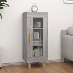 Hsf�meuble de s�jour contemporain - buffet - sonoma gris - 345x34x90cm - bois ding�nierie ckd93765