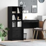 Hsf®meuble de séjour contemporain - bureau avec rangement 2 pcs - chêne noir - 90x50x76cm ckd59250 Hsf®meuble de séjour contemporain - bureau avec rangement 2 pcs - chêne noir - 90x50x76cm ckd59250