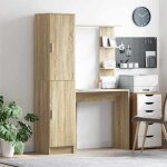 Hsf®meuble de séjour contemporain - bureau avec rangement 2 pcs - chêne sonoma - 78. 5x37x154. 5cm ckd46676 ... Hsf®meuble de séjour contemporain - bureau avec rangement 2 pcs - chêne sonoma - 78. 5x37x154. 5cm ckd46676 ...