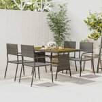 Hsfmobilier  dner dextrieur 5 pcs - design scandinave - table de jardin dextrieur + 4 chaises - ...