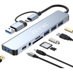 Hub usb 3. 0 2. 0 usb - c 8 ports : répartiteur rallonge adaptateur multiport avec lecteur de carte sd ... Hub usb 3. 0 2. 0 usb - c 8 ports : répartiteur rallonge adaptateur multiport avec lecteur de carte sd ...