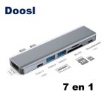 Hub usb c 7 en 1 - non spcifi - adaptateur typec - hdmi 4k - port charge usb c - 2 usb 3. 0