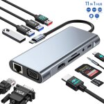 Hub usb c adaptateur usb c 11 en 1 avec 4k - hdmi vga usb 3. 0 type c pd ethernet rj45 lecteur de carte ... Hub usb c adaptateur usb c 11 en 1 avec 4k - hdmi vga usb 3. 0 type c pd ethernet rj45 lecteur de carte ...