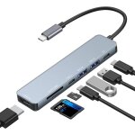 Hub usb cadaptateur vers hdmi 4kpd 100wusb 3. 0 portusb 2. 0 porttype - c portusb c vers carte sd / tfusb ...