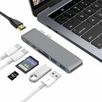 Hub usb type - c - adaptateur 7 en 1 - chargement 60w pd - 4k hdmi - compatible ipad pro 2018 Hub usb type - c - adaptateur 7 en 1 - chargement 60w pd - 4k hdmi - compatible ipad pro 2018