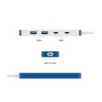 Hub usb - c - targus - flex 4 ports - compact et portable - compatible avec appareils usb - c - bleu