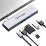Hub usb c thunderbolt 3 pd 100w adaptateur usb c 6 en 2 vers 3 x usb 3. 0 et lecteur de carte sd / tf ...