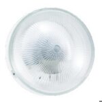 Hublot rond en verre �225x105cm e27 ip44 blanc - zenitech