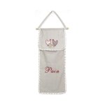 Huche  pain - aubry gaspard - poule en coton et lin - gris -  suspendre
