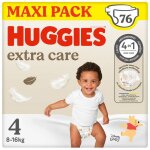 Huggies - couches extra care - taille 4 (8 - 16 kg) - 76 pi�ces - maxi pack - hypoallerg�niques douces ...