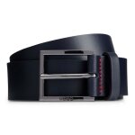 Hugo ceinture bleu fonc en cuir pour homme - geek sz35 leather belt dark blue 315540