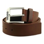 Hugo ceinture marron en cuir pour homme - gelio sz40 leather belt medium brown 326316