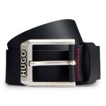 Hugo ceinture noir en cuir pour homme - gelio sz40 leather belt 319277