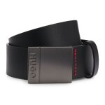 Hugo ceinture noir en cuir pour homme - goswin sz35 leather belt 294197