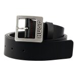 Hugo ceinture noir pour homme - gabe sz35 leather belt 278442