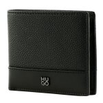 Hugo porte - monnaie noir en cuir pour homme - quantic 4cc wallet 315825