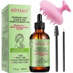 Huile de romarin pour cheveux avec silicone brosse massage huile romarin pour cheveux pousse stimule ...
