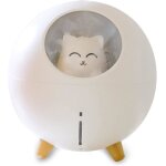 Humidificateur - namotu - planet cat - 220 ml - brume fra�che - 7 couleurs lumineuses