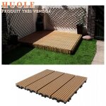 Huole - 11 dalles de terrasse en bois d�montables de 30 x 30 cm dalles dassemblage diy pour balcon abricot. ...
