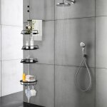Huole - Étagère murale - etagère de salle de bain à 4 niveaux en acier inoxydable avec plateau en plastique ... Huole - Étagère murale - etagère de salle de bain à 4 niveaux en acier inoxydable avec plateau en plastique ...