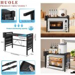 Huole - �tag�re de rangement multifonction � un niveau pour four � micro - ondes 42 - 68 x 36 x 46 cm ...