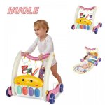 Huole marchette pour b�b� 72 * 43. 5 * 42. 5cm cadre de fitness pour b�b� marchette 2 en 1 rose.