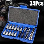 Huole outils de r�paration automobile - coffret de 34 douilles et embouts torx star de qualit� professionnelle ...