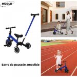 Huole - tricycle avec poussoir - jouets sportifs pour enfants - convient pour les �ges de 18 mois � 4 ...