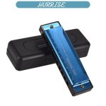 Hurrise mouthorgan cl de c diatonic harmonica broomorgan avec abs reeds mirror surface design 10 trous ...