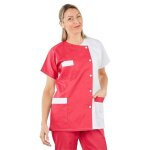 Hurry jump tunique mdicale blouse de travail femme col rond manches courtes 3 poches serg bi color ...