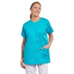 Hurry jump tunique mdicale blouse de travail femme col rond manches courtes 3 poches serg turquoise ...