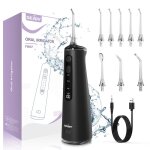 Hydropulseur jet dentaire sans fil rechargeable sejoy irrigateur oral electrique portable 300ml ipx7 ...