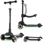 Trottinette enfants 3 roues 3 - en - 1 - hypermotion - lumi - si�ge r�glable - pliable - lumi�res led ...