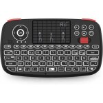 I4 mini clavier sans fil bluetooth&2. 4 ghz (azerty) avec pav� tactileled backlitbatterie rechargeable ...